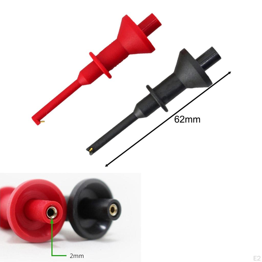 2 Pieces IC Grabber Test Hook Clip Lightweight DIY Electrical Automobile Inspection Female Jack