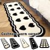 1pc Black and White Bedroom Long Carpet Bedside Plush Floor Mat Master Bedroom Bay Window Mat Sofa Coffee Table Mat