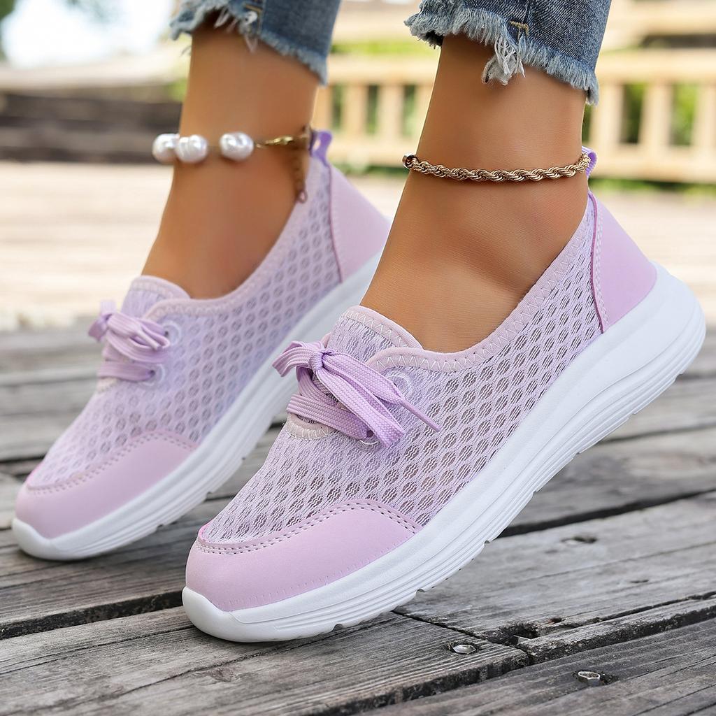 Fashion Woman Sneakers Slip on Casual Shoes Breathable Mesh Breathable Spring Autumn Comfortable Tenis Soft Sole Loafers Shoe for Ladies