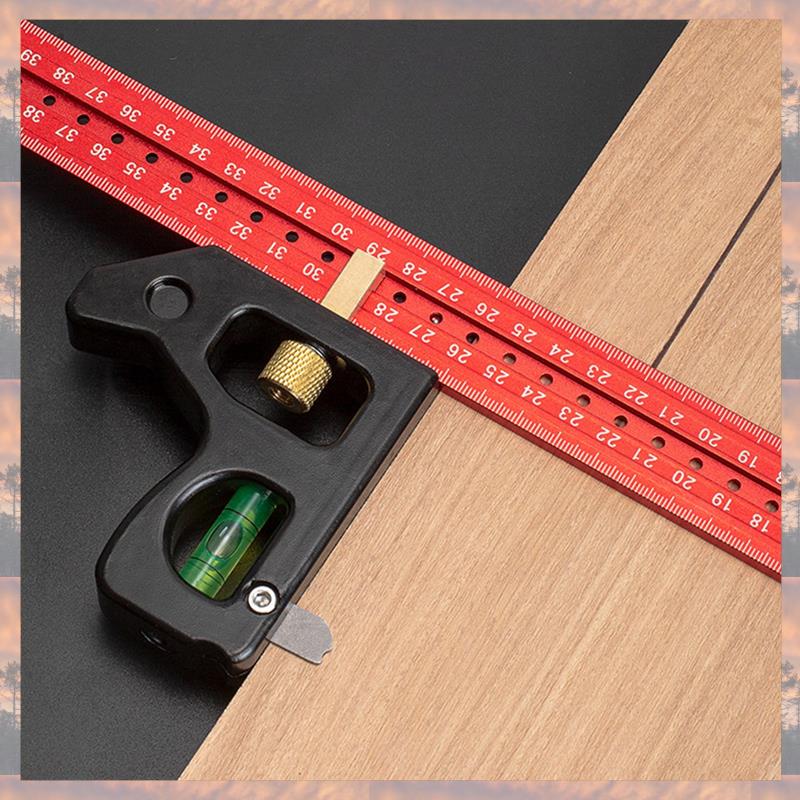 2025 Trend Gauges Heavy Duty High-Precision Woodworking Square Angle Ruler 40Cm Long Movable Angle Ruler