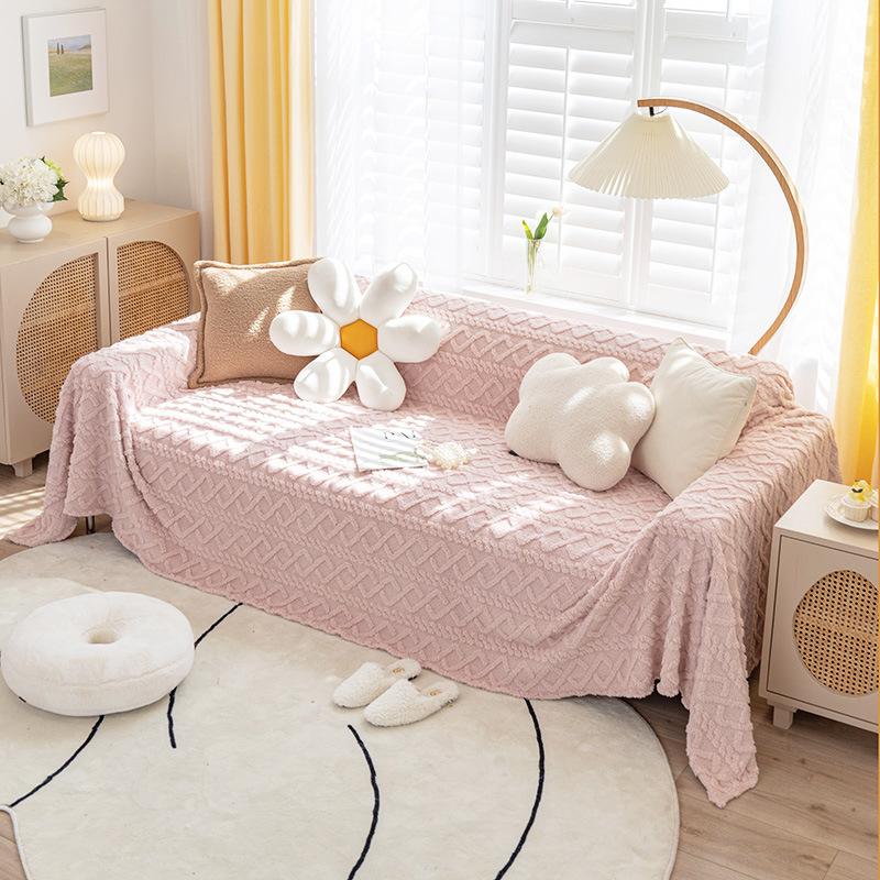 

Зимний полный комплект, плюшевый чехол для дивана, новый полный чехол, чехол для подушки, ленивый простой диван 180*130cm