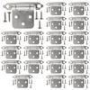 20Pcs Self Closing Door Hinge Cold Rolled Steel Self Closing Cabinet Hinge Overlay Flush Heavy Duty Door Hinges Hardware