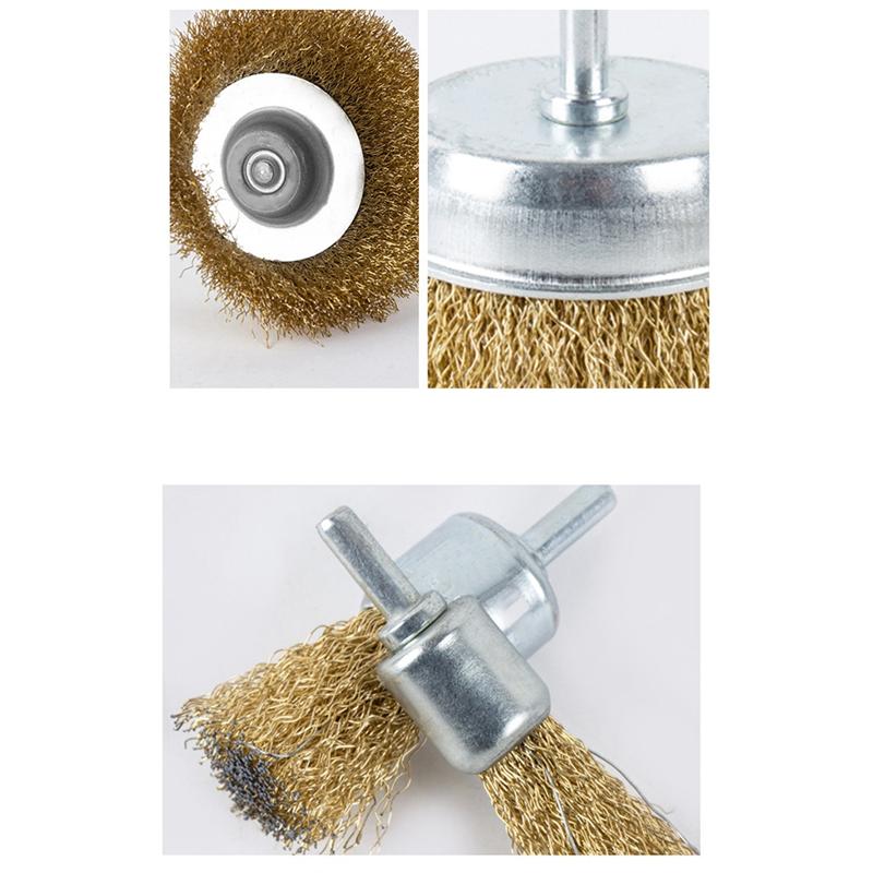 AEE2-Wire Brushes, Abrasive Wire Wheel Brushes Are Suitable For Electric Drill Rotary Tools, Wood Polishing, Deburring
