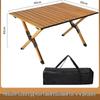 Portable Wood Grain Camping Roll-up Table
