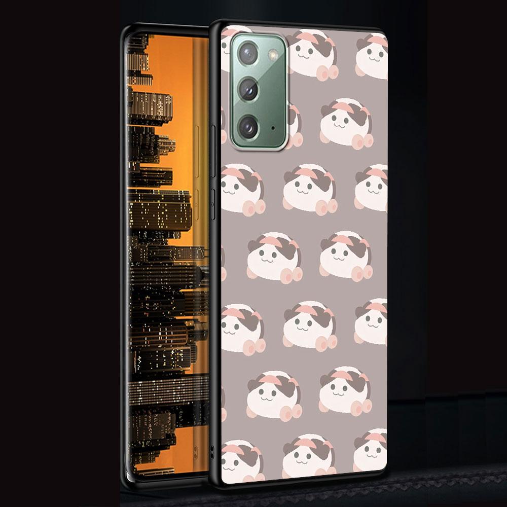 Cute PUI PUI MOLCAR Case for Samsung Galaxy Note 20 Ultra 8 10 Lite 9 TPU Phone Cover Note 10 Plus Black Soft Shell Funda Capa
