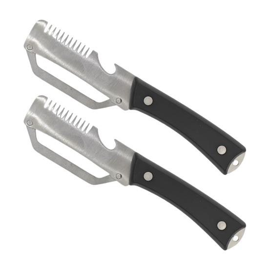 Stainless Steel Vegetable Peeler with Handle, Multi-Function Fruit Potato Peeler, 2-in-1 Bottle Opener, Ergonomic Rust-Proof Essential Kitchen Tool