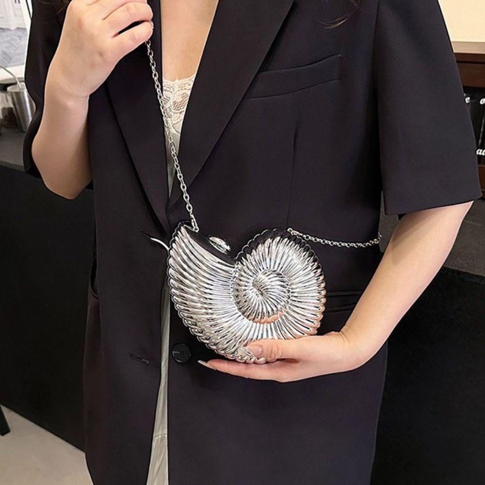 Commute Conch Bag PVC Crossbody Bag Trendy Shell Shoulder Bag  Girls
