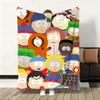 Cute S-South Cartoon P-Park Throw Flannel Fluffy Soft Blanket Warm Skin-Friendly Throw for Sofa Bed Office Nap Winter