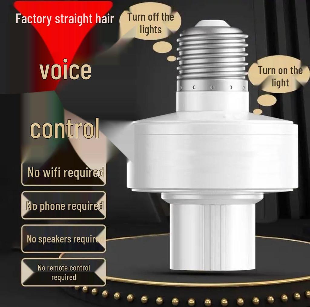 Smart Voice-Activated Light Bulb E27 - Speak-Controlled On/Off Home Lighting