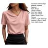 Damen Oberteile Slim Fit Kurzarm Überkreuz V-Ausschnitt Pullover Oberteile Einfarbige Weicher Stoff Sommer Shirt Täglich