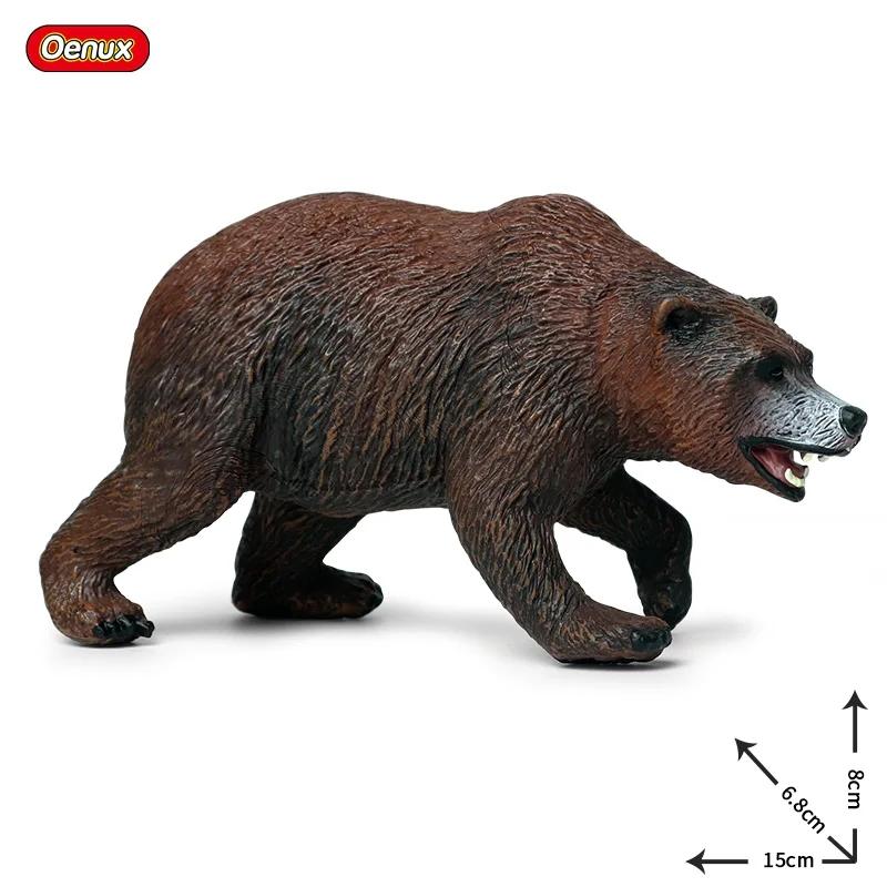Oenux Simulation Wild Figurines Black Bear Wombat Raccoon Model Action Figures Forest Animals Toy Home Decoration Kids Education