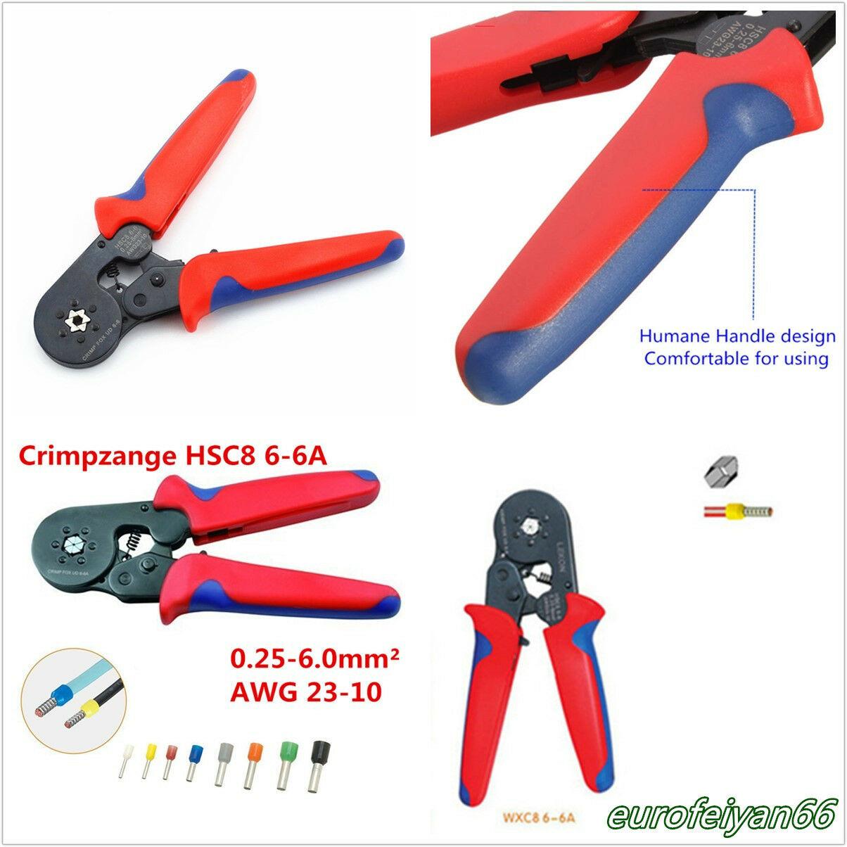 

Портативные автомобильные металлические саморегулирующиеся обжимные клещи HSC8 6-6A 0,25 - 6 мм² AWG 23-10