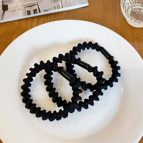 3Pcs Women Hair Ties Thread Texture High Elasticity Hair Bands No