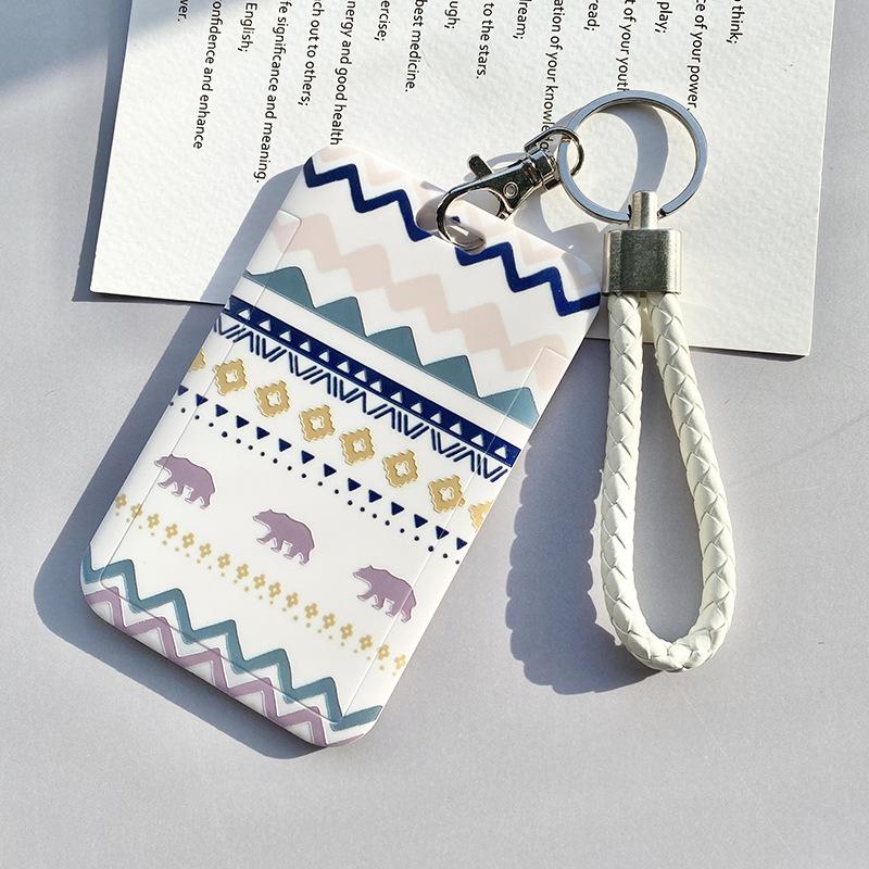 Waterproof Cartoon Plastic Card Cover Women's Kids Bus Credit ID Name Business Working Bank Card Badge Holder Protective Cover