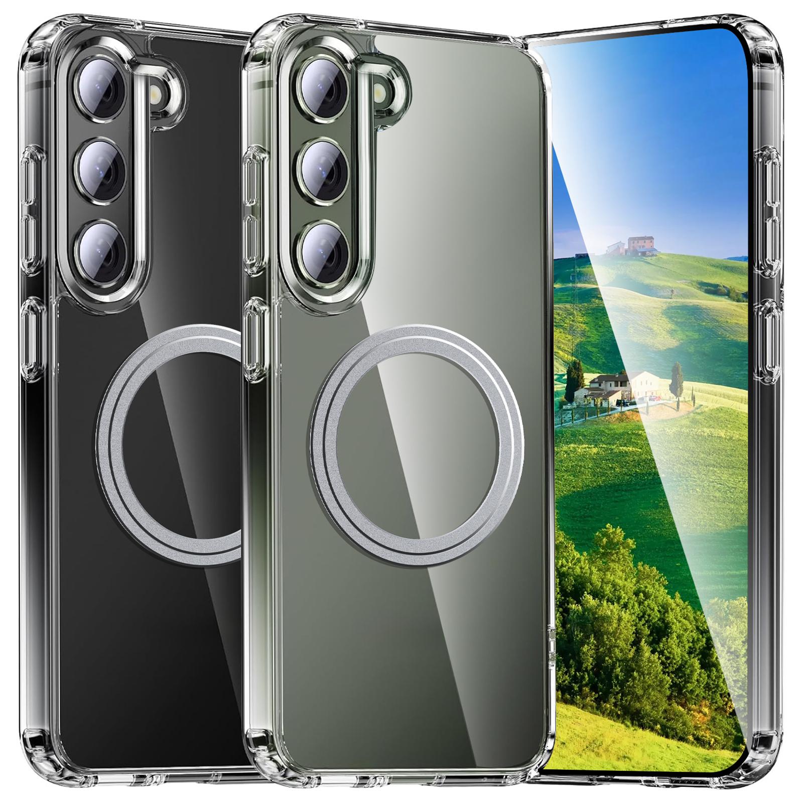 

Чохол для телефону Samsung Galaxy S23+, сумісний із прозорою задньою кришкою MagSafe TPU+PC A