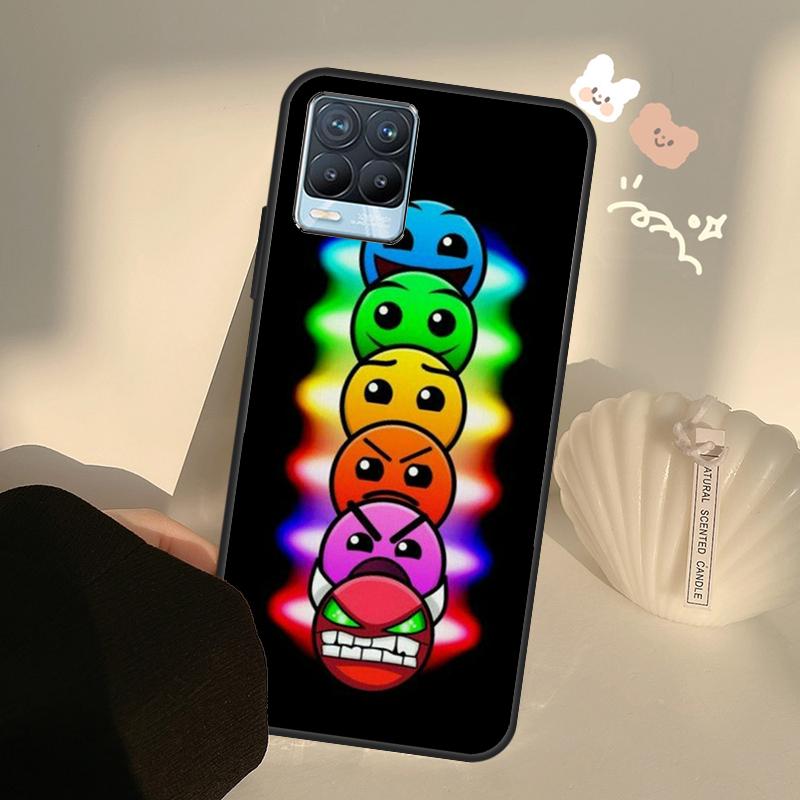 Geometry Dash para Realme 8 9 Pro Plus GT Neo 2 GT Master 9i 8i capa de telefone para OnePlus 9 10 Pro 9R Nord2