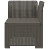 1 Seater Garden Sofa Rattan Look PP Light Gray