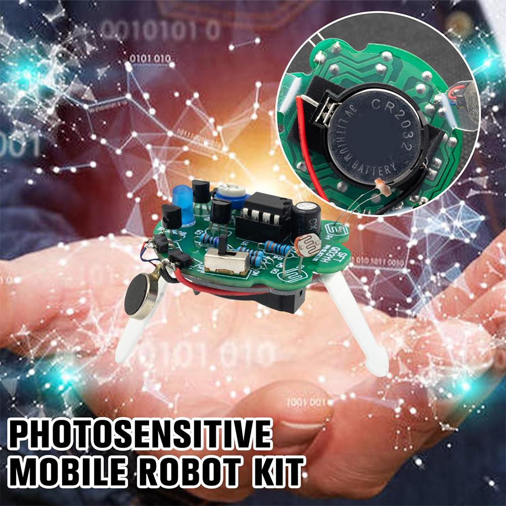 LED Breathing Light Photosensitive Sensor Mobile Robot Simulated Robot Toy Electronic Soldering H4S9