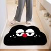 Household flat imitation cashmere bathroom door quick-drying toilet floor mat