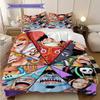 Anime Faces Quilt Set Vibrant Fans Bedding 1 Duvet Cover 2 Pillowcase Without Core Christmas Birthday Gift Bedding Set
