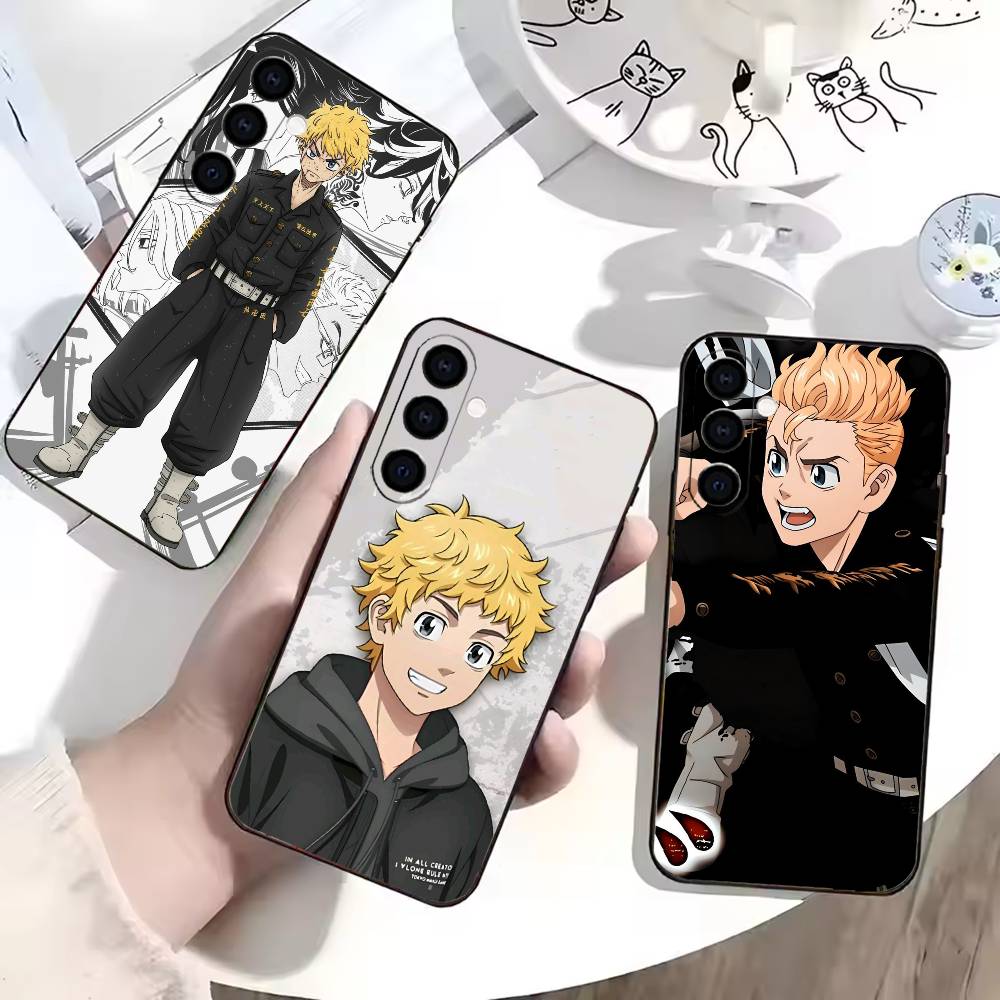 Tokyo Revengers Takemichi Hanagaki Phone Case For Samsung Galaxy A73,A72,A71,A70,A53,A52,A51,Others Soft Black Cover