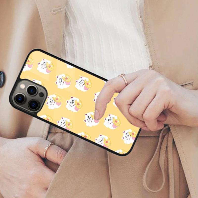 

Japanese Lucky Cat Magnetic Phone Case For APPLE iPhone 17 Air 16 14 13 12 Pro Max 15 Plus Wireless Charge With MagSafe Cover iPhone 13mini