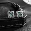 Zircon Ear Stud Earrings with Subtle Inlay - Simple Yet Elegant, Fashionable and Grand - Men's Ear Ring Accessories with A Refined Style