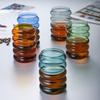 Ins Wind Restaurant Colored Glass Household Water Cup Cafe Iced Coffee Cup Beverage Cup Round Juice