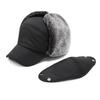 Men's Aviator Trapper Hat Winter Earflap Warm Russian Face Hat Ski Cap Outdoor