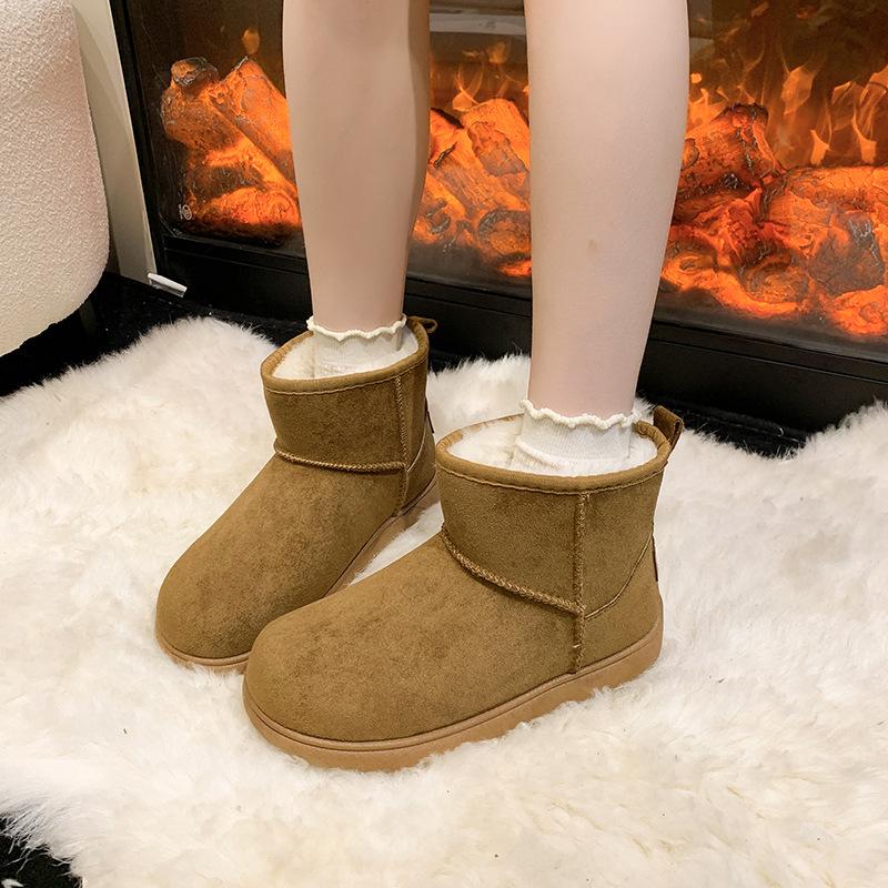 Thickened Warm Snow Boots Women's 2025 Autumn and Winter New Women's Boots Versatile Korean Version Fashion Short Boots Women's Cotton Shoes