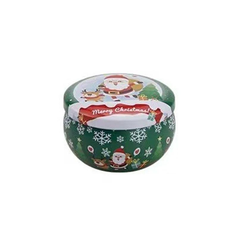 Weihnachts-Runde Eisen-Geschenkboxen Stabile Konstruktion Perfekt für Weihnachtsgeschenke Aufbewahrung von Süßigkeiten Kleinen Geschenken