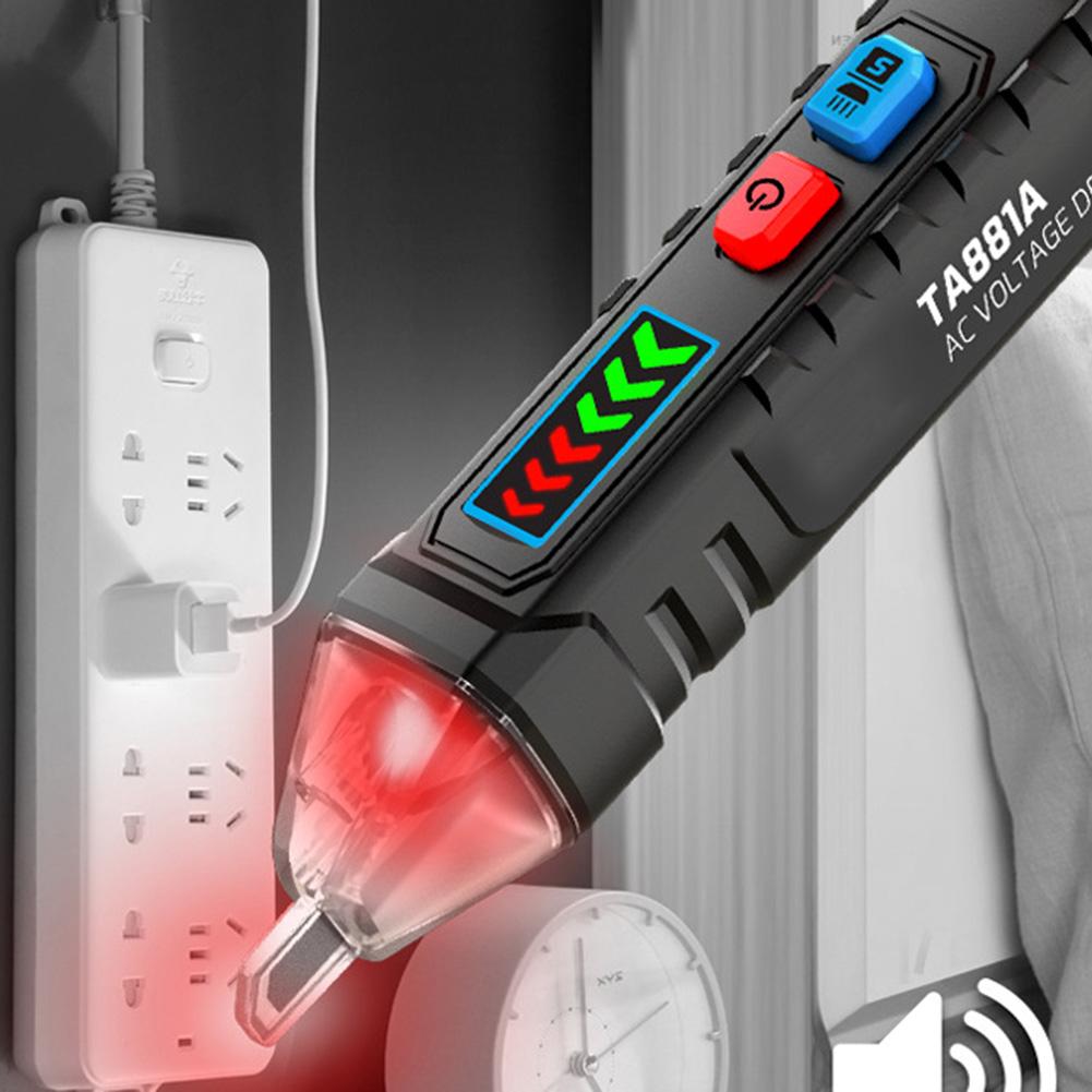 Digital Voltage Tester Pen TA881A Non Contact AC Detector with Live Neutral Wire Alerts and Adjustable Sensitivity