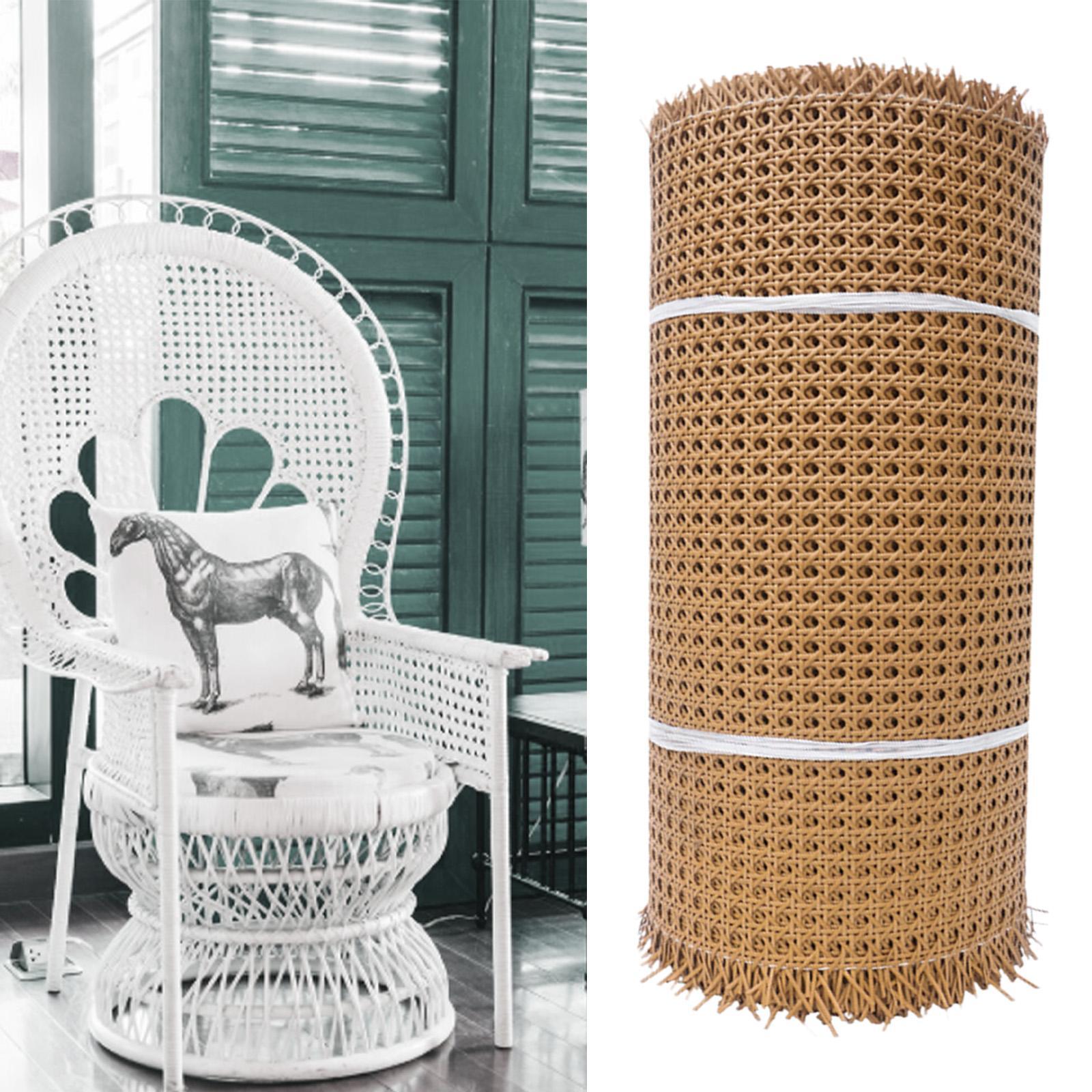 

Woven Rattan Cane Webbing Open Mesh Roll Furniture Repair Material for Chair Seat Cabinet Supplies