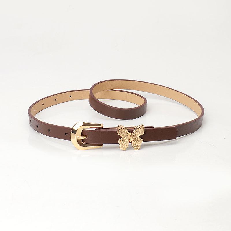 Sweet Butterfly Versatile Simple Ladies Belt Trendy Dress Belt