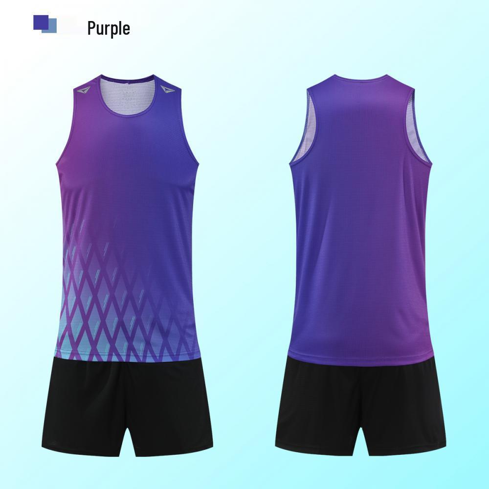 

Спортивный костюм для мужчин и женщин: Марафонский беговой жилет и соревновательное снаряжение для прыжков в длину для студентов физкультурных факультетов. Men s 3XL фиолетовый