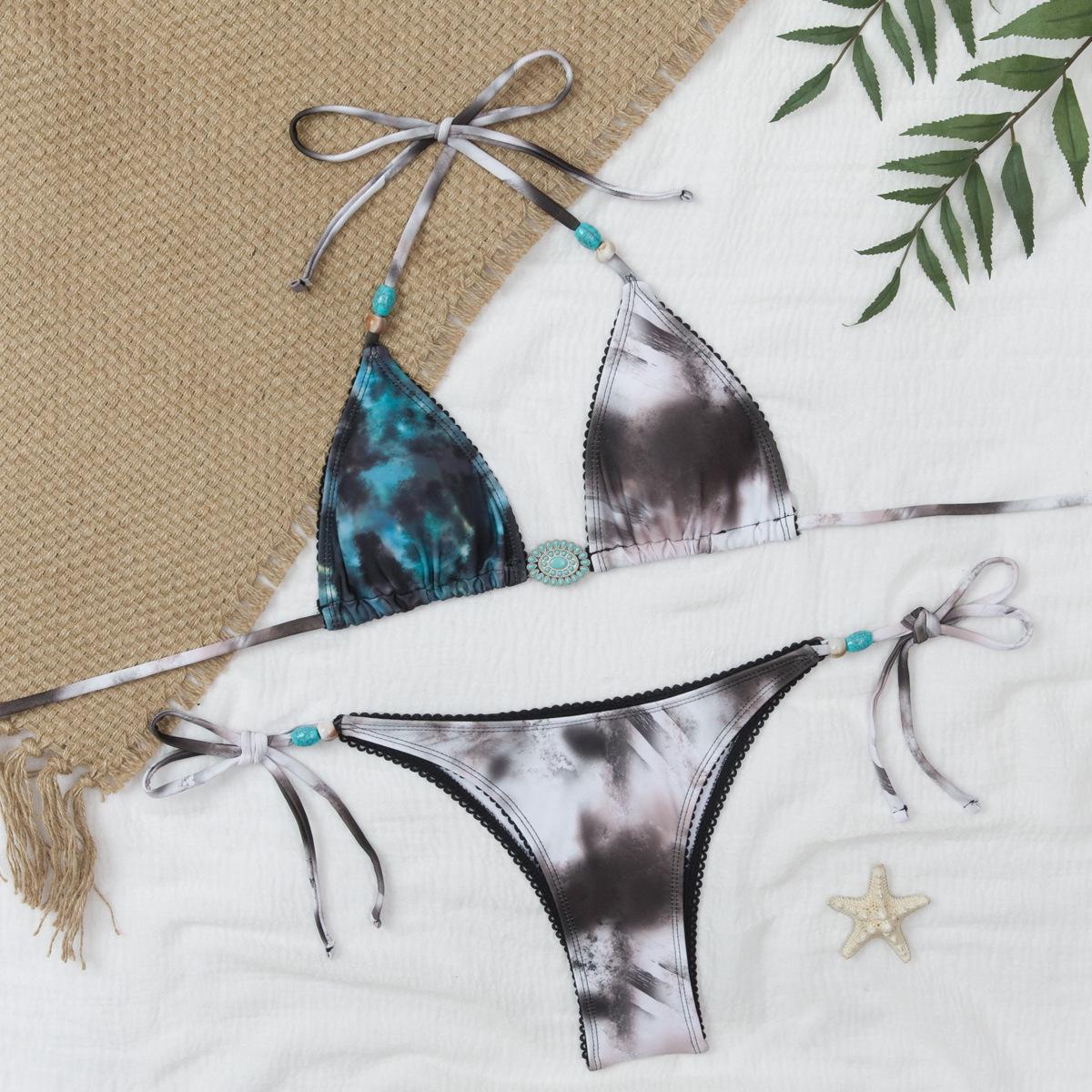 New Tie-Dye Split Bikini Split Two-Piece Set Sexy Explosive Women S Swimsuit S