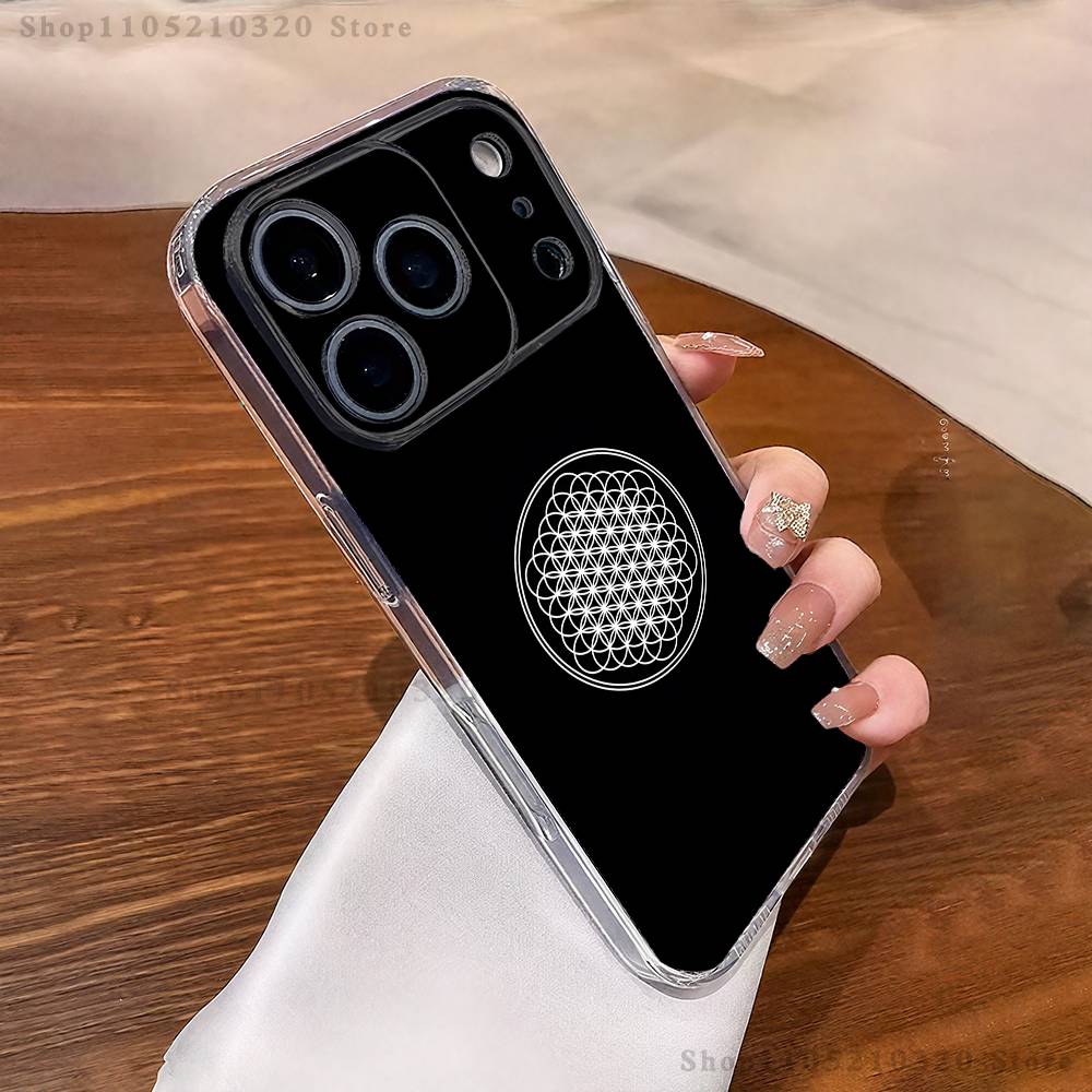 B-Bring Me The Horizon Phone Case For iPhone 16,15,17,12,13,14,11 Max,Pro,Plus,X,XS,XR,SE4,E Mini Transparent Cover