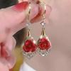 Korean-Style Elegant Rhinestone Ball Earrings - Versatile, Fashionable, and Ultra-Shiny Design.
