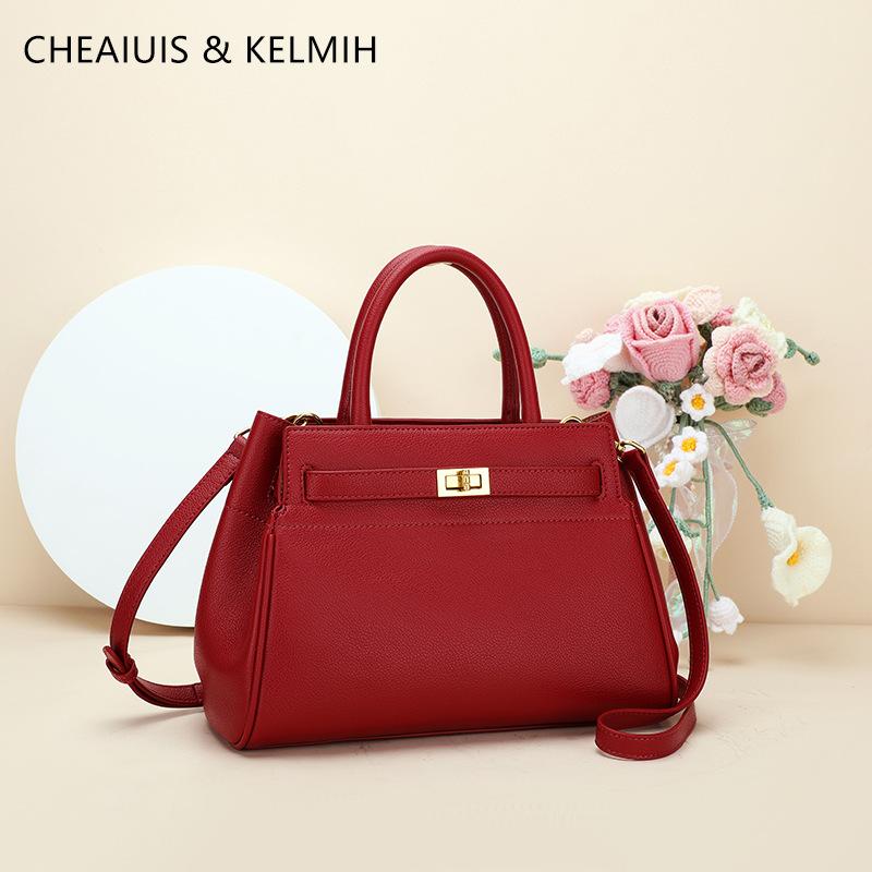 Marke Rote Tasche, Neue Hochzeits-Handtasche für Mütter mittleren Alters, Atmosphärische Platin-Tasche, Umhängetasche, Schwiegermutter-Tasche