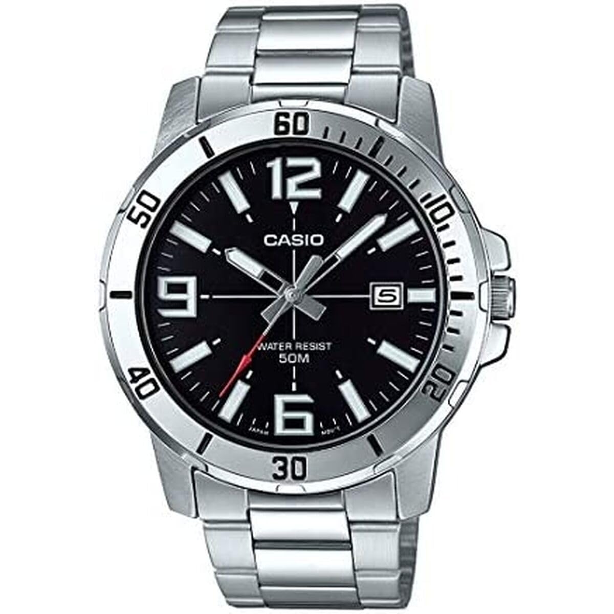 Casio Enticar Stainless Steel Black Dial Casual Analog Sporty Watch MTP-VD01D-1BV Men s чёрный