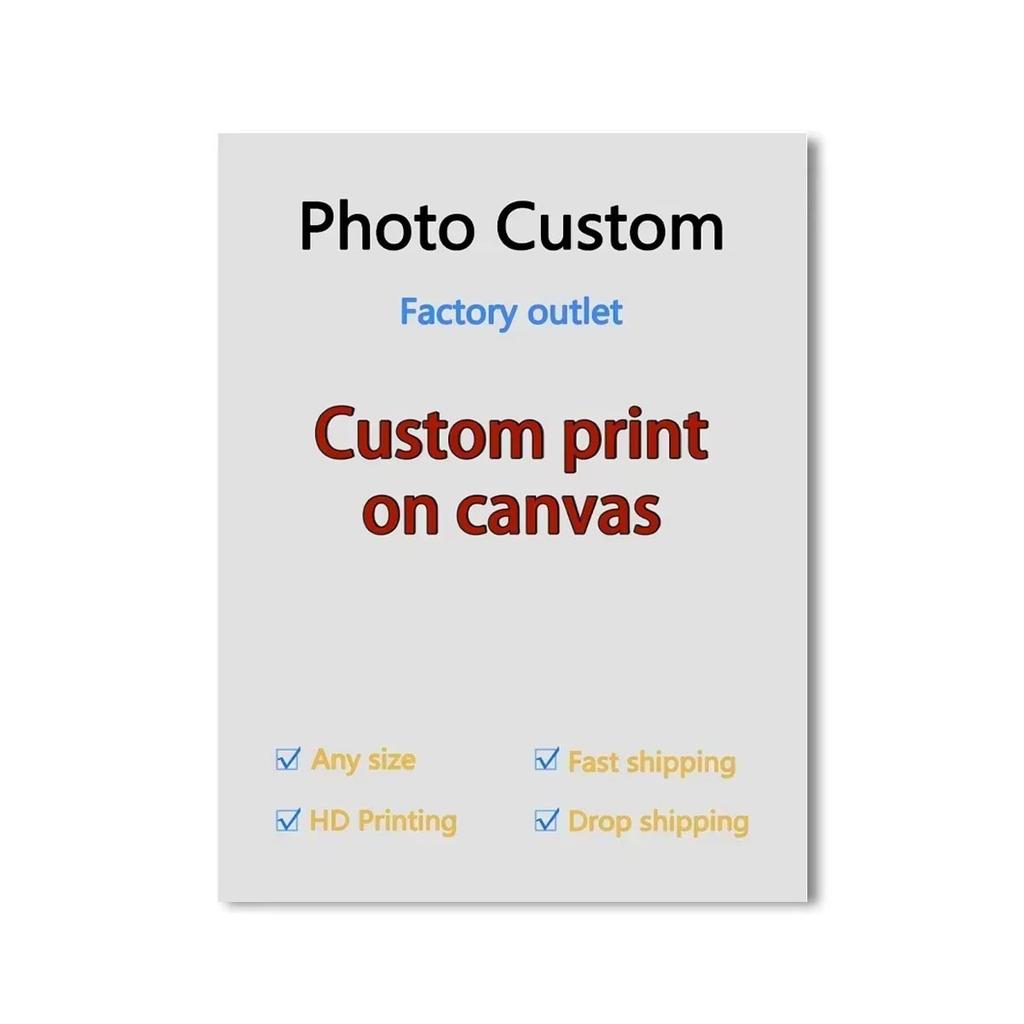 Custom Canvas Painting Wedding Family Life Photos Personalized Posters Wall Art Custom Holiday Birthday Gifts Room Decor