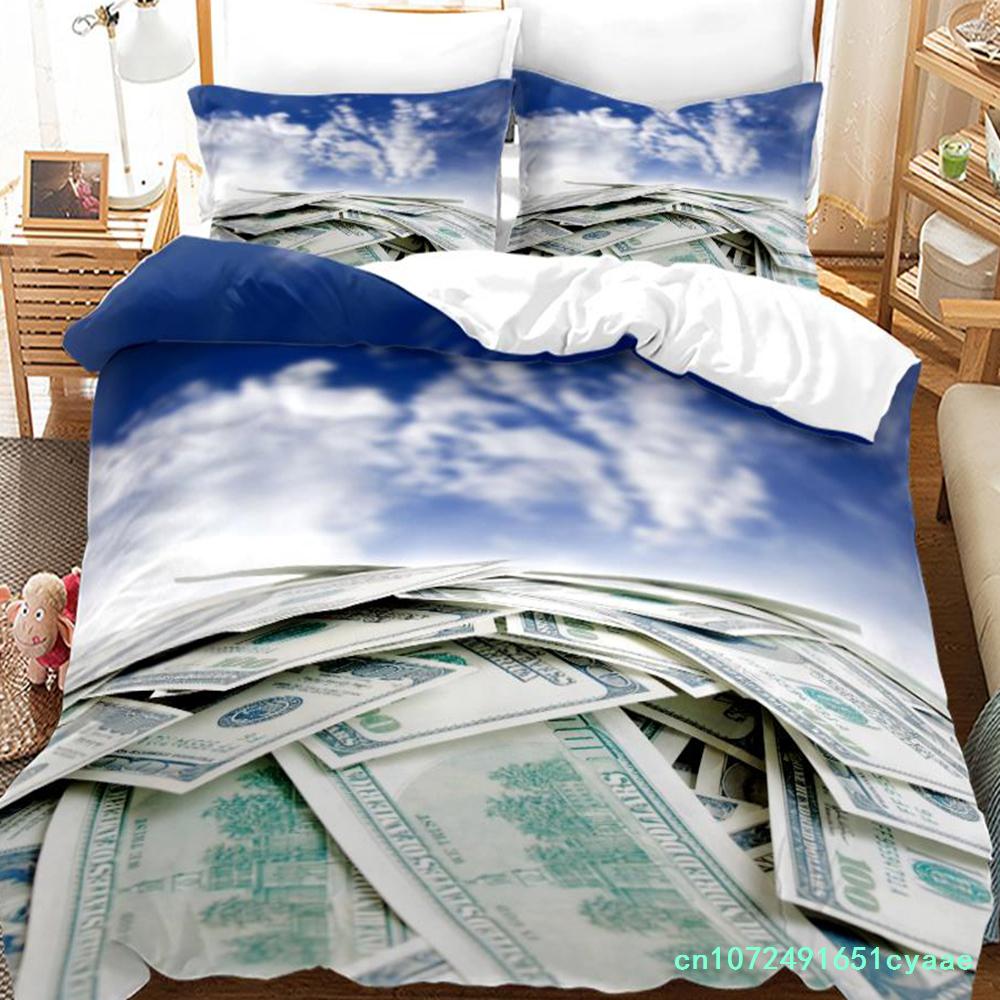 Dollars Bedding Set 3D Print Banknotes Duvet Cover Home Textiles Single Twin Full King Size With Pillowcases Dropshipping