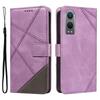 For OnePlus Nord CE4 Lite 5G/Oppo K12x 5G (China) Case Leather Wallet Shockproof Phone Cover Geometric Line