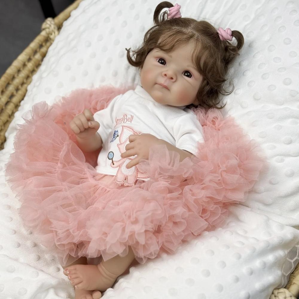So Cute Realistic Reborn Dolls Bettie 18 Inch Soft Cloth Body Simulation Doll for Boy and Girl Lifelike Bebe Reborn Toddler House Play Toy Kid's Gifts