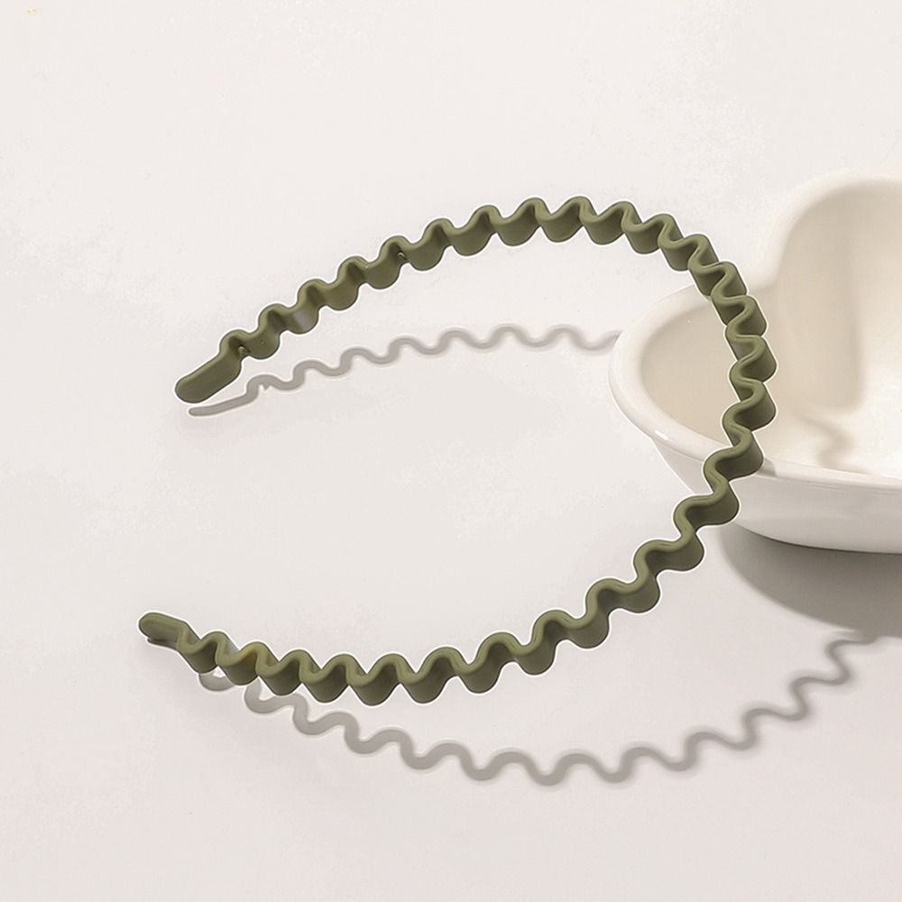 Solid Color Teeth Matte Hair Hoop Headdress Non-slip Hairband Fashion Teeth Wave Hair Hoop  Women