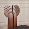 Luxury Walnut Dining Chair High-End African Wood Seat Designer Rustic Backrest Vintage Table Stool for Home