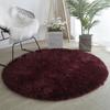 Red Carpet Round Soft Fluffy Carpet Solid Multicolor Circle Coffee Table Rug Plush Children Room's Rugs Shaggy Play Mat Cute KTY