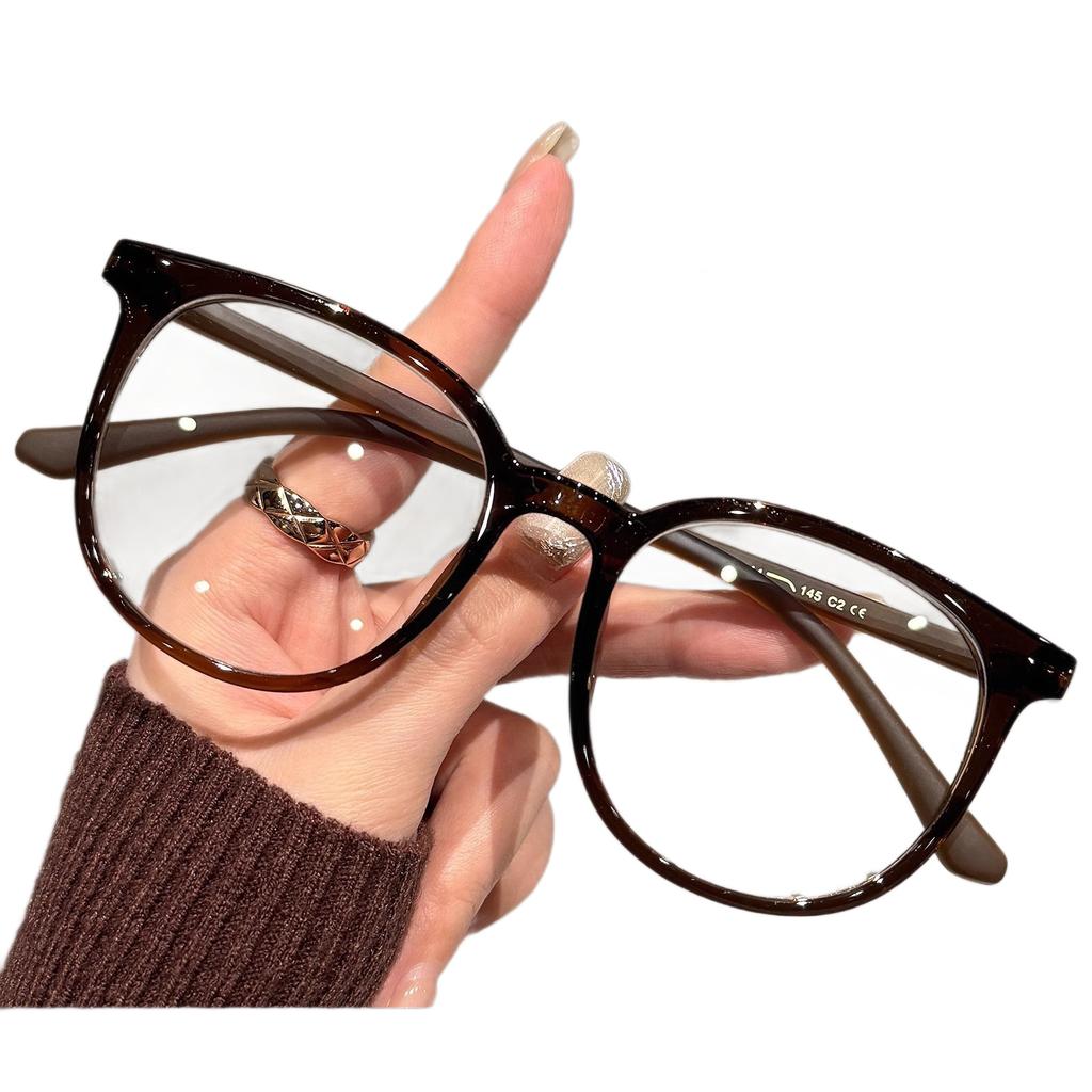 Ultra-Light Large-Frame Glasses, Women'S Anti-Blue Light Can Be Matched With Myopia Degree Ice, American Plain Artifact, Small Fashion Glasses