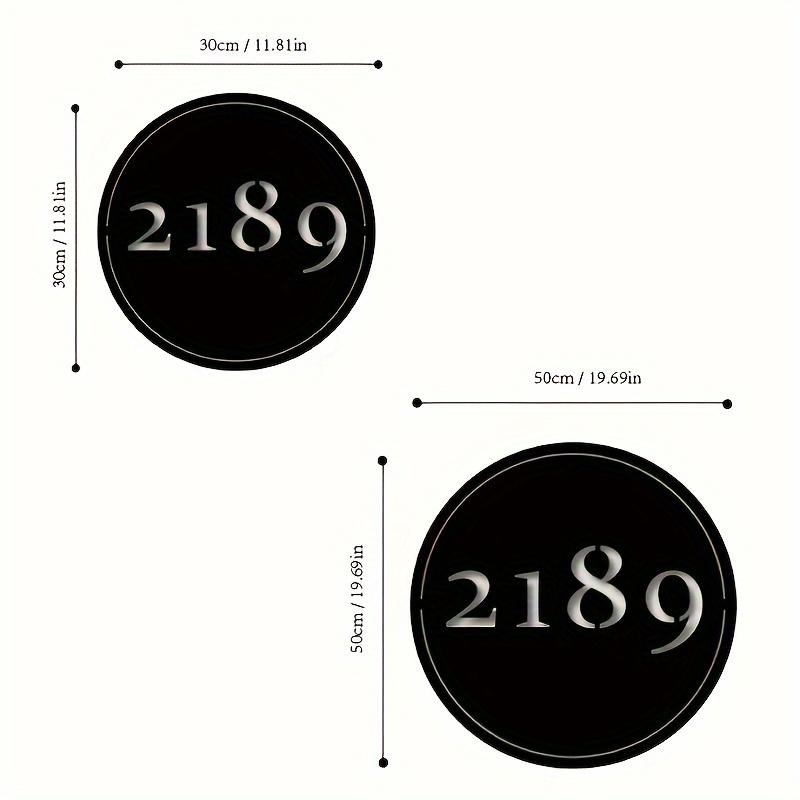Custom '2189' Metal House Sign - Iron Doorplate for 14+, Alphabet & Number Wall Decor, Battery-Free.