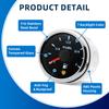 7 Color LED Auto Car 2"52mm Fuel Level Gauge with Flashing Alarm 0-190ohm Fuel Level Sensor 100-600mm  for Marine Boat